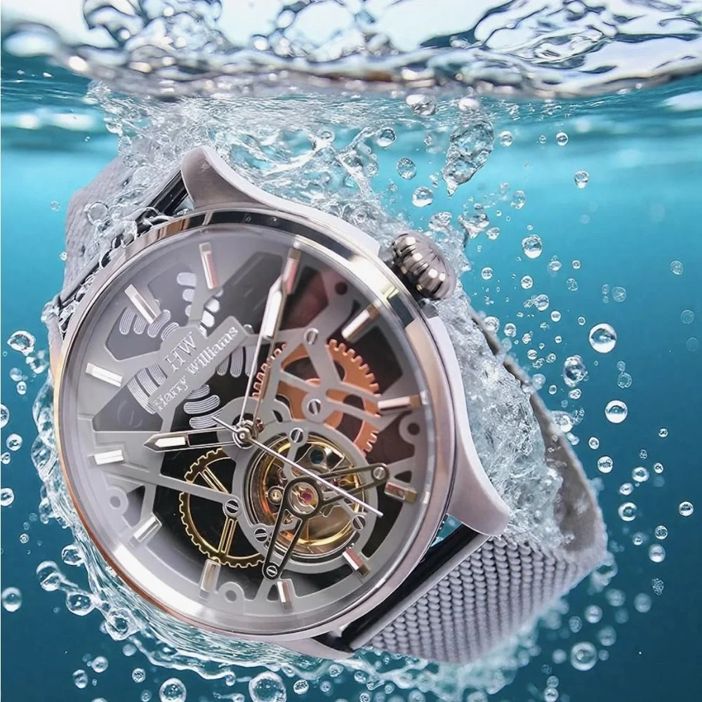 Harry Williams Men's Skeleton Mechanical Watches